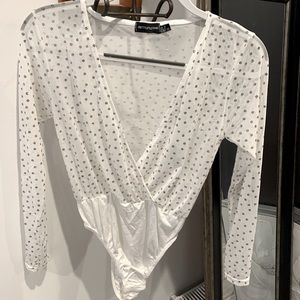 Mesh sparkly bodysuit